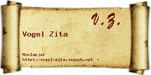 Vogel Zita névjegykártya