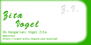 zita vogel business card